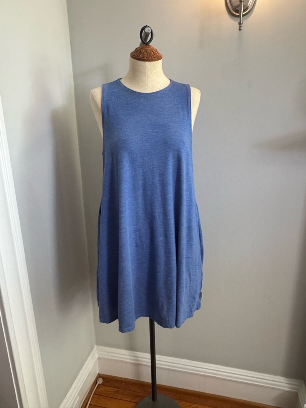 RVCA Indigo Blue Sleeveless Skater Dress